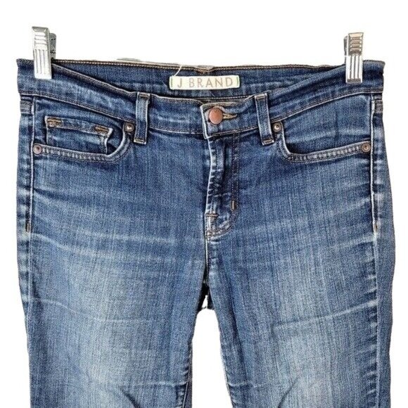 J Brand Womens Skinny Jeans Blue Size 27 Button Zipper Pockets Pure Medium Wash - Picture 2 of 10